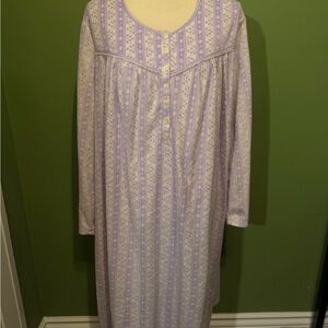 George Lavender Button-Down Nightgown